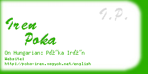 iren poka business card